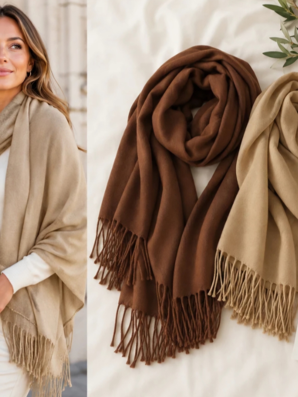 Brown Pashmina Scarf